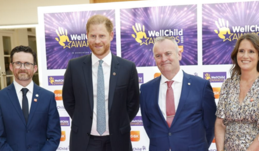 Prince Harry at Well Child Awards. Image courtesy of WellChild/Instagram