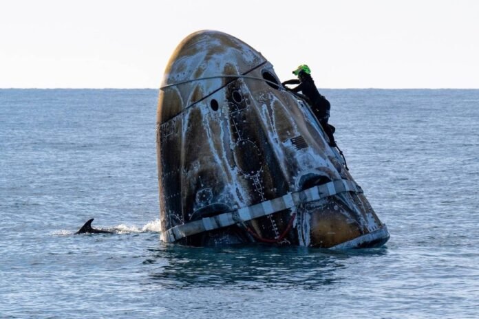 Butch Wilmore and Suni Williams safely return to Earth after a nine-month stay in space due to spacecraft delays and mission challenges. PHOTO BY KEEGAN BARBER/NASA VIA AP
